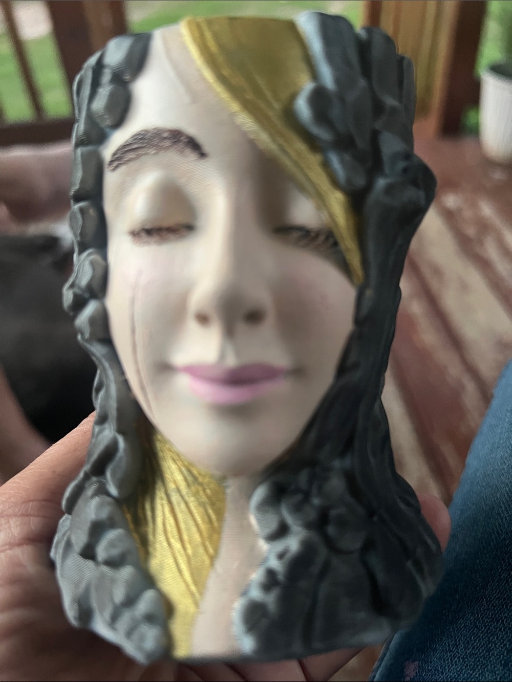 Hand-Painted Home Art Face!